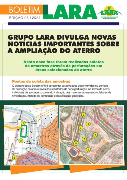 Capa do Boletim Lara – Edição 06 | 2024
