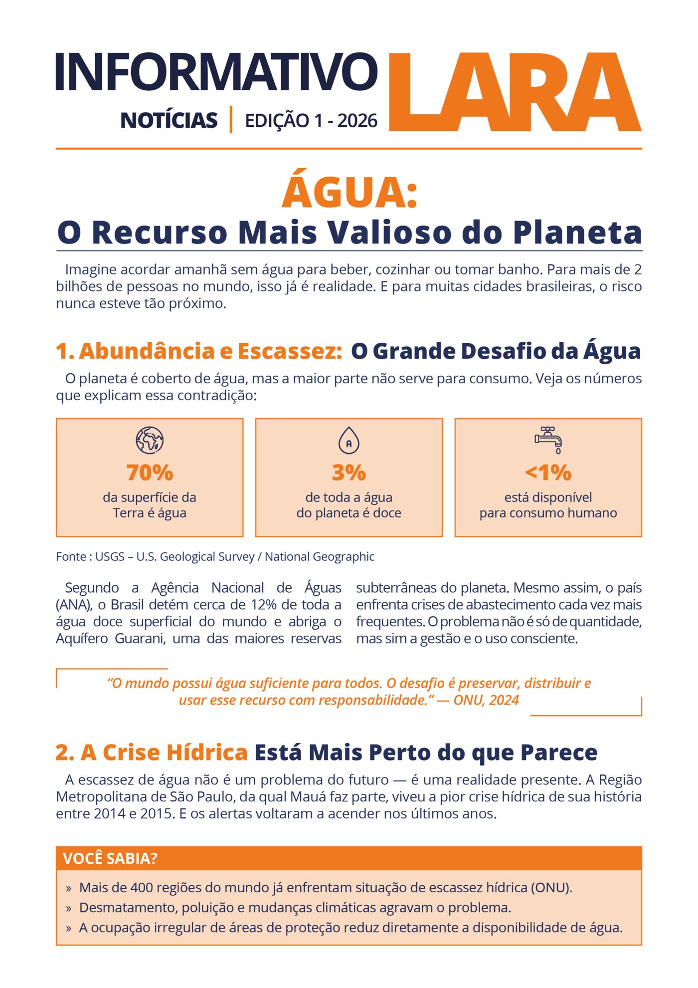 Informativo Lara – Edição 1 | 2026 – página 1